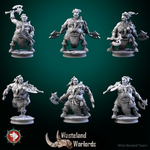 Big Barbarian Females - 32mm Scale Miniature - White Werewolf Tavern
