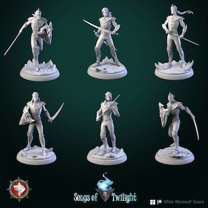 Drow Warriors - 32mm Scale Miniature - White Werewolf Tavern