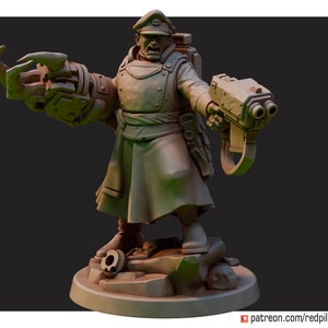Hero Comissar - Escala 28mm - Miniaturas Peregrino Vermelho