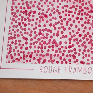 Raspberry Monochromatic art, Printable, Dots, Graphic Wall Art, Trendy Modern Decor for your home image 2