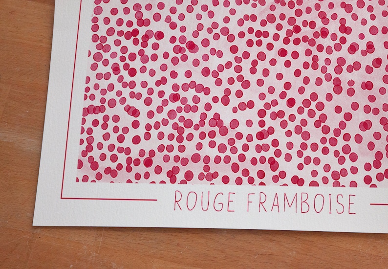 Raspberry Monochromatic art, Printable, Dots, Graphic Wall Art, Trendy Modern Decor for your home image 2