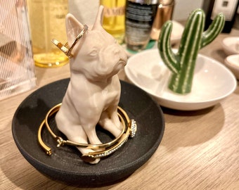 Bulldog Ring Dish| Creative Vanity Organizer| Rings/Bracelets Tray| Jewelry Ring Accessories Holder| Vanity Gift| Holiday Gift