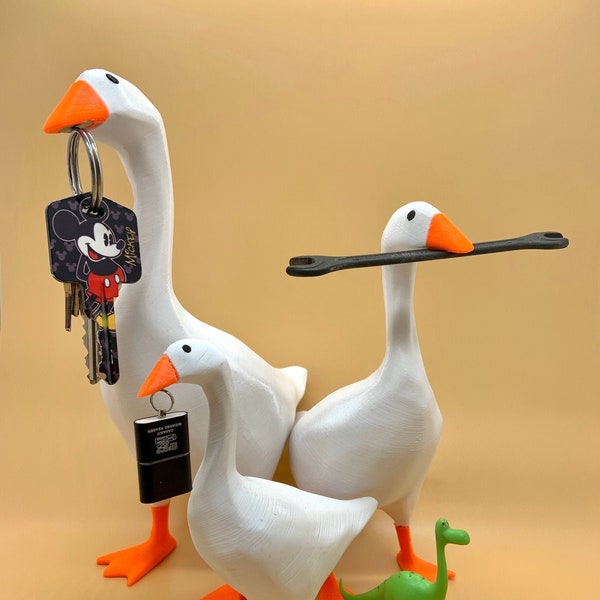 Untitled Goose Key Holder Magnetic_ Tool Holder Magnetic_ Home Miniature Decoration_ Customizable Gift_Untitled Goose Miniature (3D Printed)