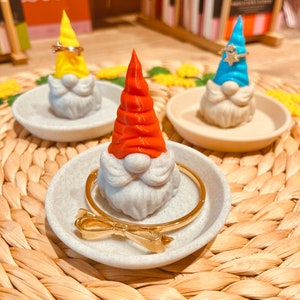 Gnome with Hat Ring Dish| Entryway Key Tray| Ring/Bracelets Organizer| Tabletop Key Bowl| Creative Home Decor| Holiday Gift |Christmas