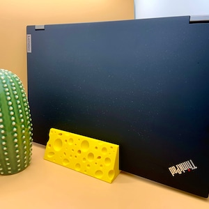 Cheese Laptop/Book/Cutting board vertical adjustable stand , Macbook stand, docking station, desk accessories gift, home office