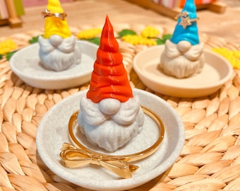 Gnome with Hat Ring Dish| Entryway Key Tray| Ring/Bracelets Organizer| Tabletop Key Bowl| Creative Home Decor| Holiday Gift |Christmas