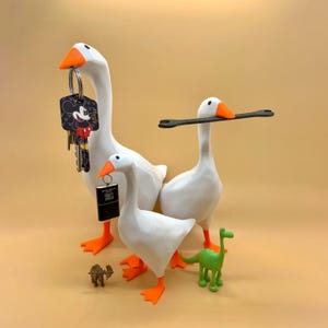 Untitled Goose Key Holder Magnetic_ Tool Holder Magnetic_ Home Miniature Decoration_ Holiday Gift_ Nintendo Switch Untitled Goose Miniature image 1