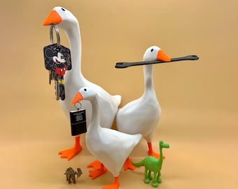 Untitled Goose Key Holder Magnetic_ Tool Holder Magnetic_ Home Miniature Decoration_ Holiday Gift_ Nintendo Switch Untitled Goose Miniature