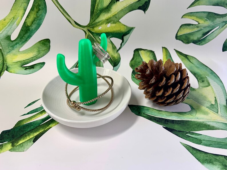 Ring Holder Dish Cactus/_ RingsBracelets Organizer/_3D printed/_ Multi-Color/_ Gift