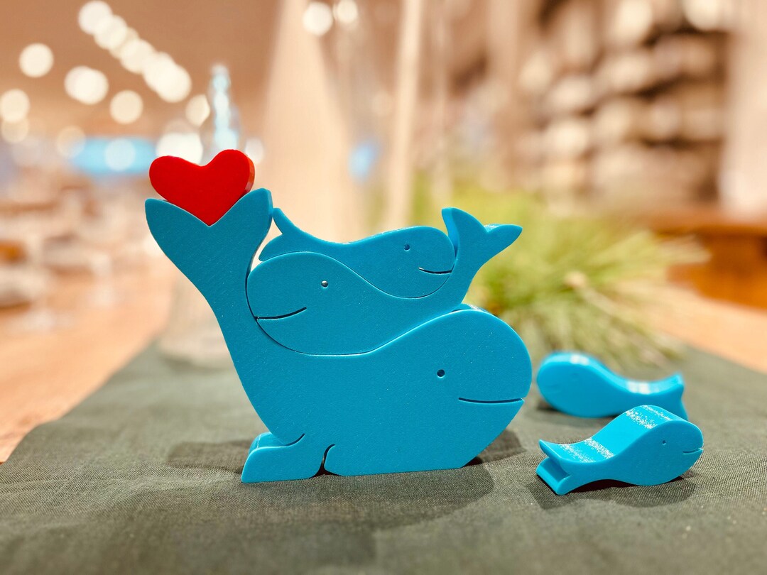 Custom Whale Family Puzzle Decor Custom Name Figurine For Family Friend custom-whale-family-puzzle-decor-custom-name-figurine-for-family-friend