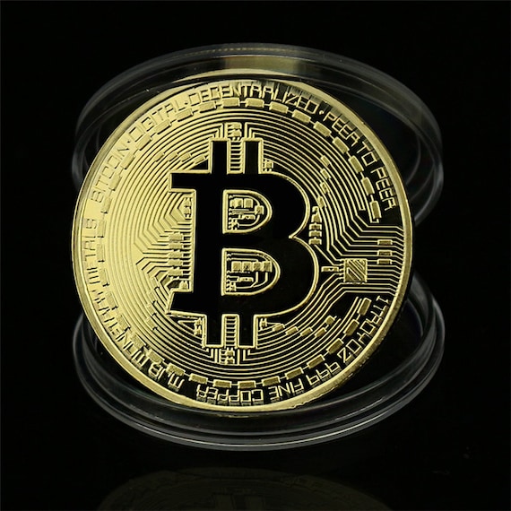 Bitcoin Moneta fisica commemorativa da collezione. Idea regalo! Con  custodia