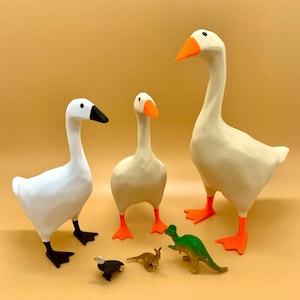 Untitled Goose Key Holder Magnetic_ Tool Holder Magnetic_ Home Miniature Decoration_ Holiday Gift_ Nintendo Switch Untitled Goose Miniature White and Black