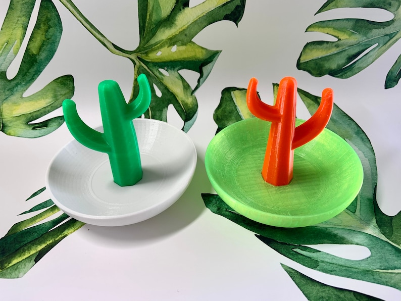 Ring Holder Dish Cactus/_ RingsBracelets Organizer/_3D printed/_ Multi-Color/_ Gift
