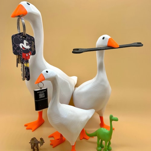 Untitled Goose Key Holder Magnetic_ Tool Holder Magnetic_ Home Miniature Decoration_ Customizable Gift_Untitled Goose Miniature (3D Printed)