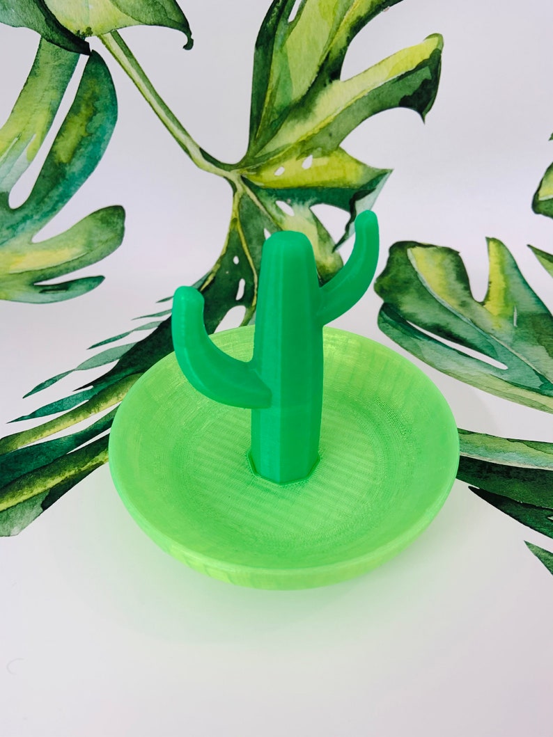 Ring Holder Dish Cactus/_ RingsBracelets Organizer/_3D printed/_ Multi-Color/_ Gift
