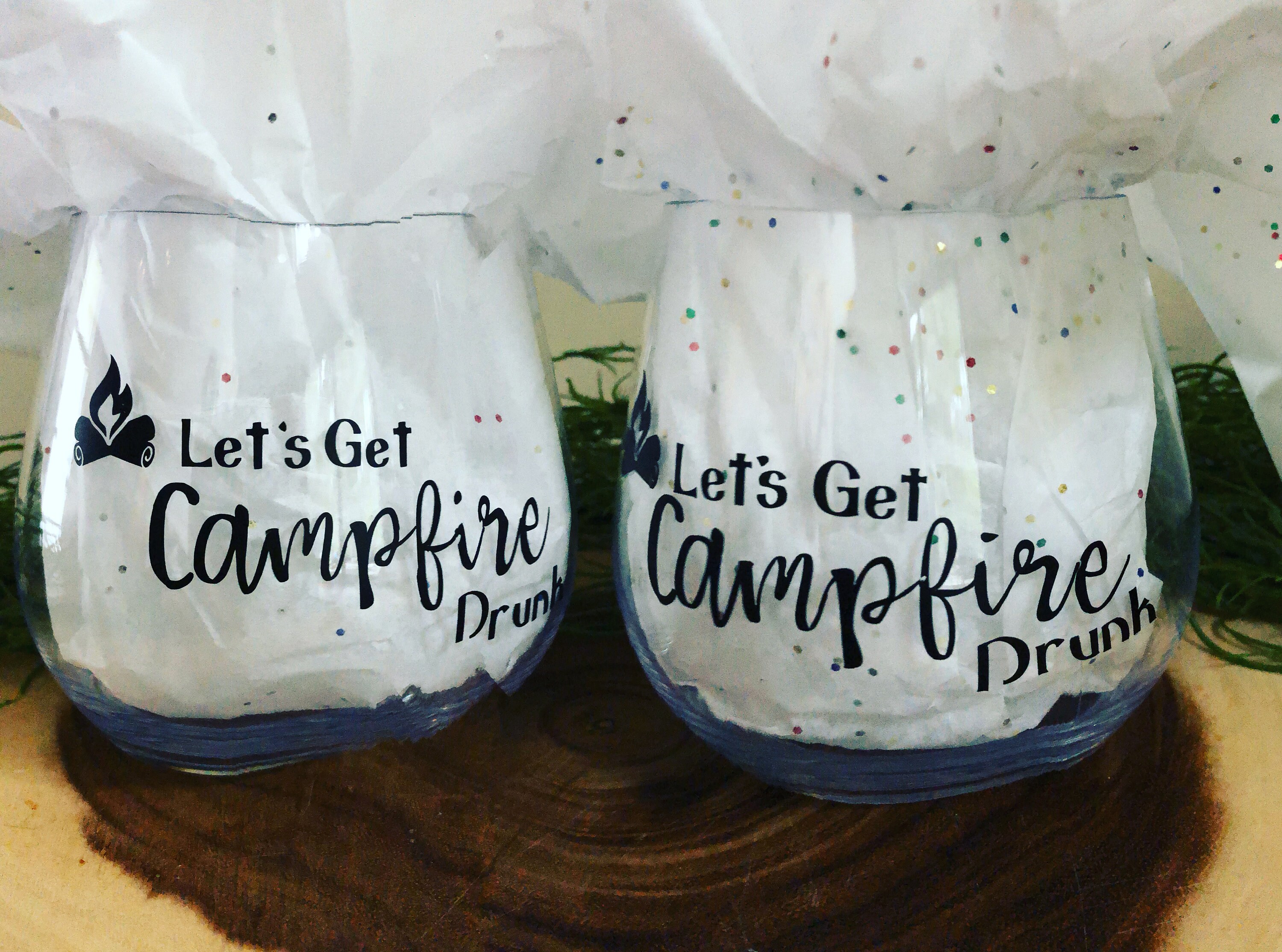 Campfire Drunk Shatterproof Wine Glass Etsy