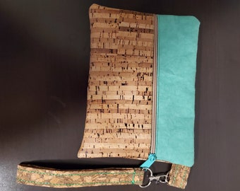 Green Cork Hand Clutch Pocketbook