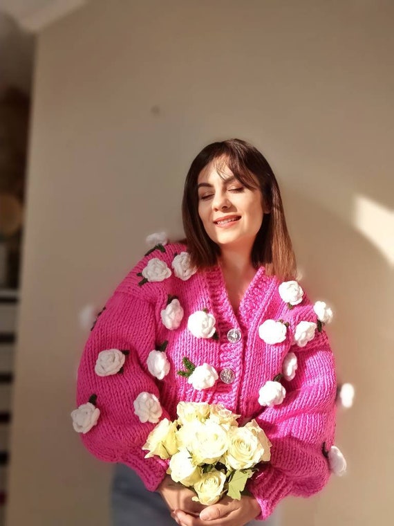 The Cutest Pink Pom Cardigan, Ever!, The Sweetest Thing