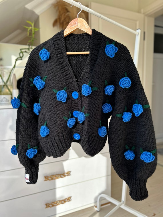 Black rose cardigan hotsell