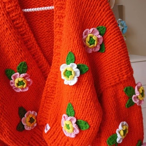 Leilayca Lotus Blossom Chunky Cropped Orange Multicolored - Etsy