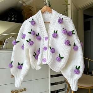 ALEXA FLOWER KNIT ホワイト
