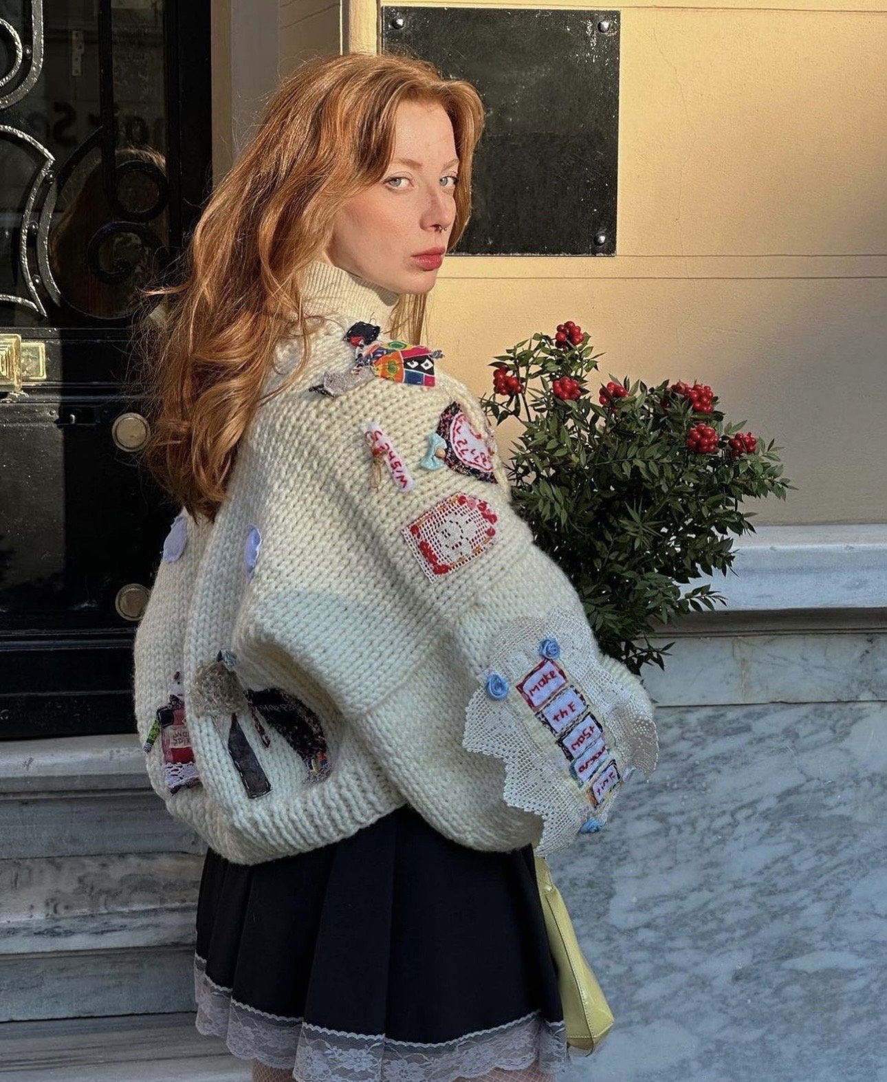 Leilayca | 90s Vintage Patched Art Cardigan| Patchwork Leilayca | 90s Vintage Patched Art Cardigan| Patchwork