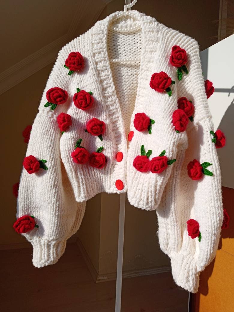 Rose Cardigan - Etsy