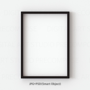 Simple Frame Mockup, A4 Ratio, JPG PSD Smart Object, Gallary Wall Mockup