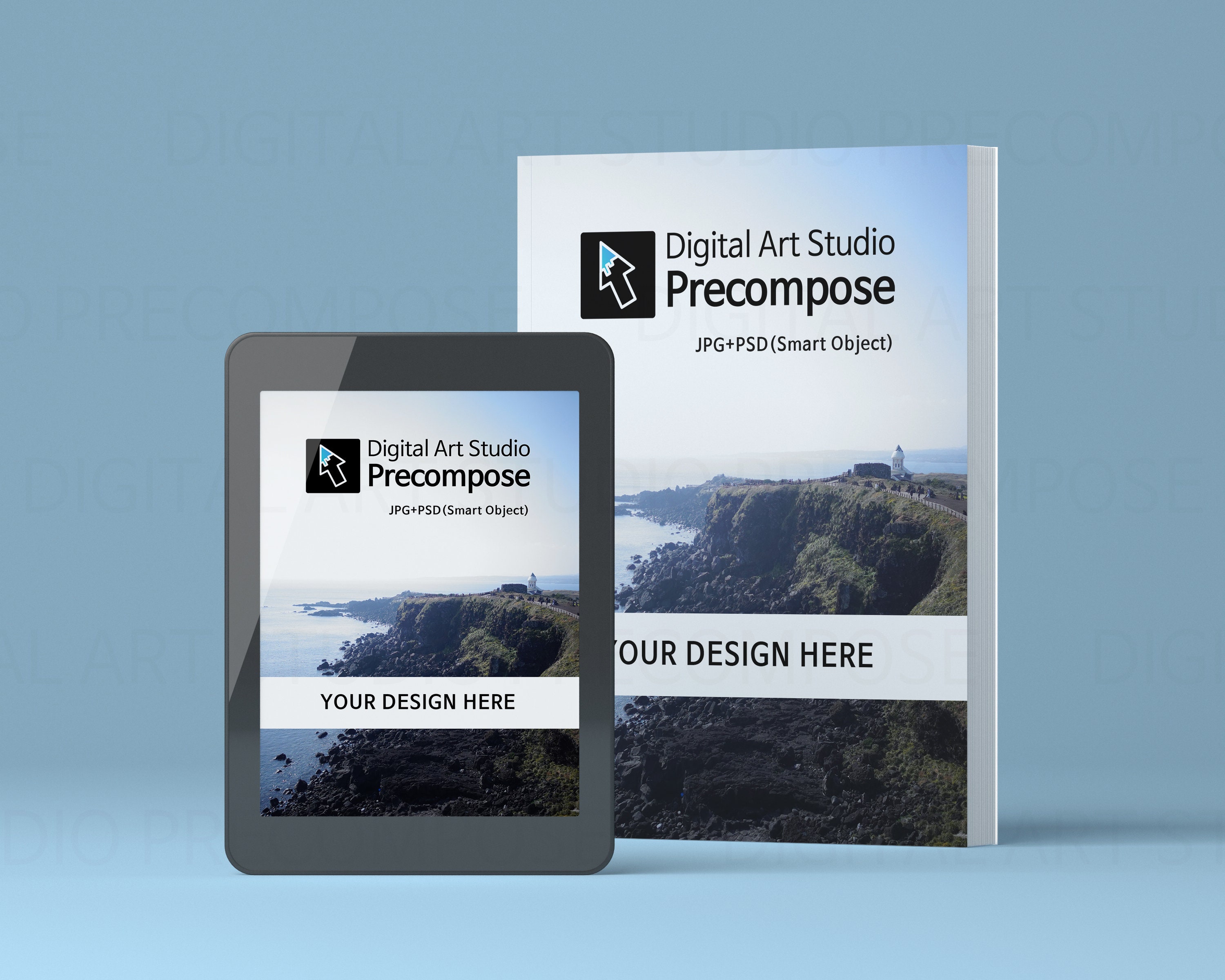 Digital Mock up/eBook Cover Design Template/43 Ratio/JPG PSD Etsy España