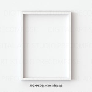 A4 White Frame Mockup, JPG PSD Smart Object
