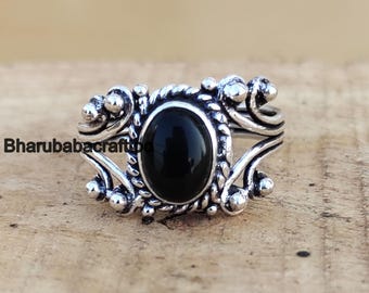 Statement Ring, Black Onyx Ring, Handmade Ring, Solid 925 Sterling Silver Ring, Festival Ring, Designer Ring, Summer Jewelry, Wedding Ring,