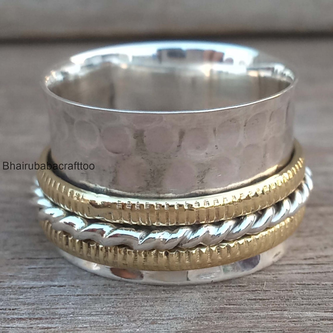 Spinner Ring Solid 925 Sterling Silver Ring Boho Ring - Etsy