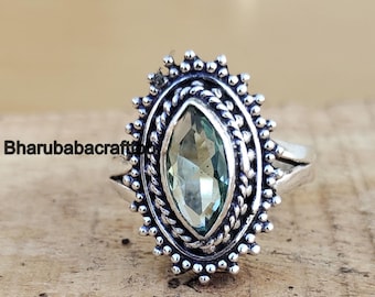 Popular Ring, Promise Ring, Gift's for Mother's day Ring, Aquamarine Gemstone Ring, Anniversary Ring, Birthday Gift Ring, Princess Gift Ring