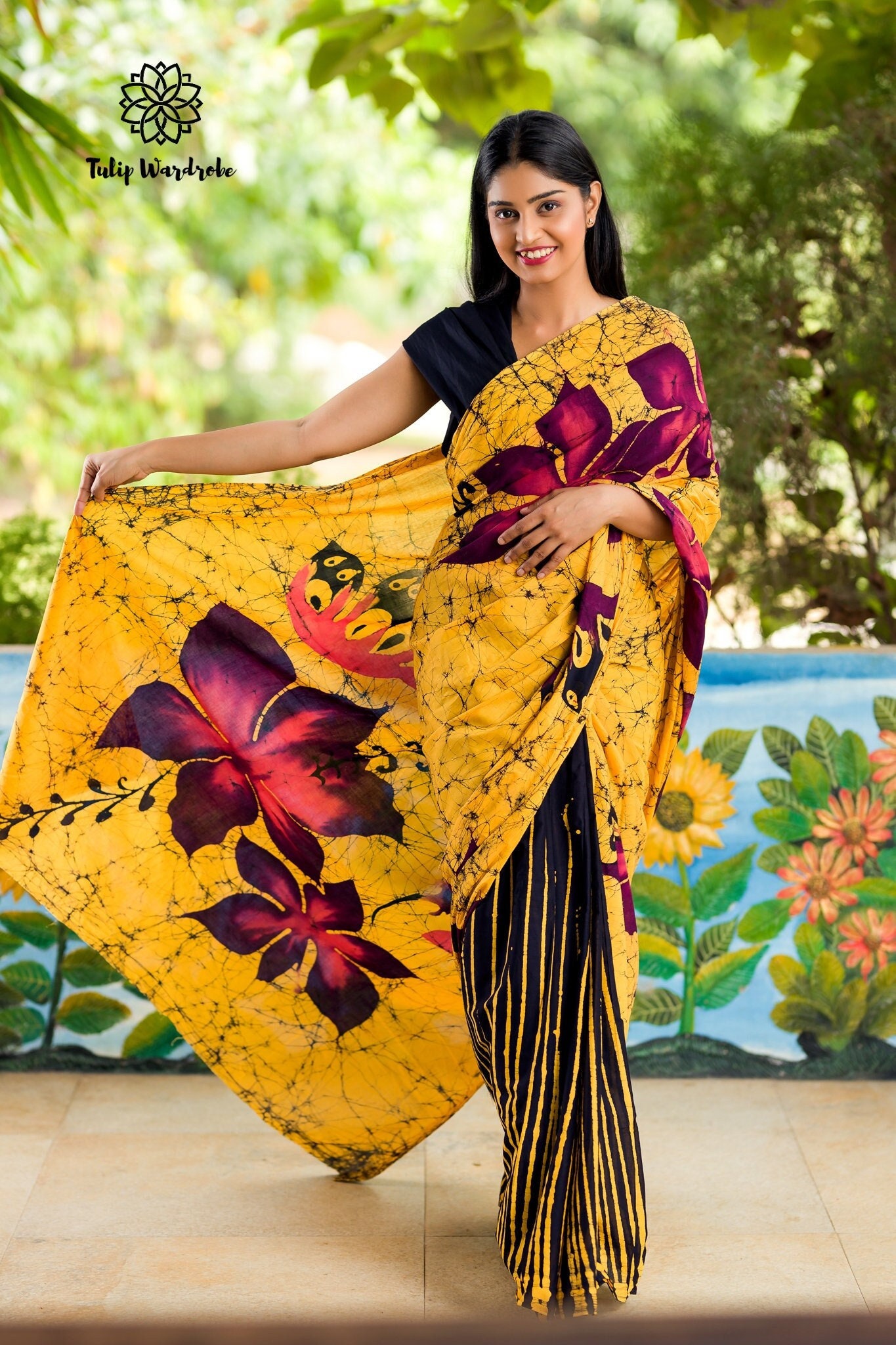 Sri Lankan Hand Made Batik Saree - Etsy 日本