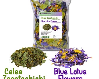 Blue Lotus with Mexican Dream Herb | Calea Zacatechichi Blend | Lucid Dreaming | Mexican Dream Herb and Nymphaea caerulea | Organic Herb Te