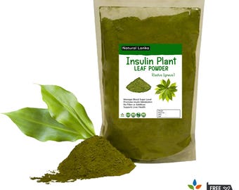 Organic Insulina Plant Dried Leaves Powder ( Costus Igneus ) Thebu | Best Herbal Tea | Insulin Plant Leaves