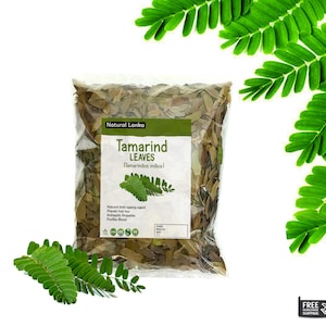 Organic Dried Tamarind Leaves | Natural Tamarind Whole Leaf 100% Pure Ceylon Herbal