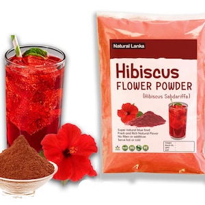 Organic Hibiscus Powder (Hibiscus Sabdariffa) Dried Hibiscus Flowers Grounded