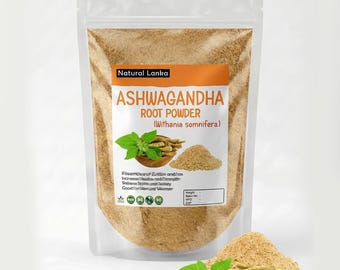 Ashwagandha Organic Root POWDER | Withania Somnifera Radix | All Natural (Indian Ginseng) Powder Vegan Supplements