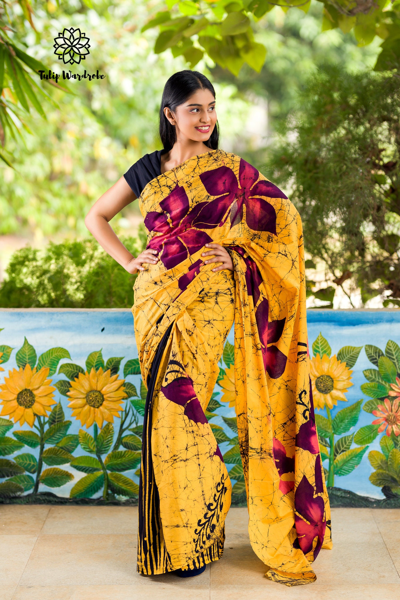 Sri Lankan Hand Made Batik Saree - Etsy 日本