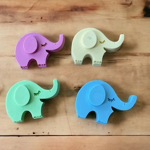 Favor de la ducha del bebé del elefante, decoración de la ducha del bebé, favores de la ducha del bebé Favores de la fiesta del elefante Favores del jabón de la muchacha del muchacho