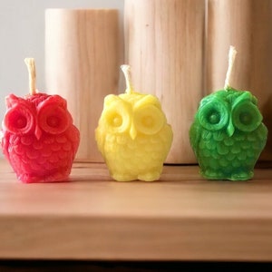 Small Owl Candle,Animal Shaped Candle,Cute Little Owl Candles,Owl Candle,Birthday Party Favors,Baby Shower Favors, baby Shower
