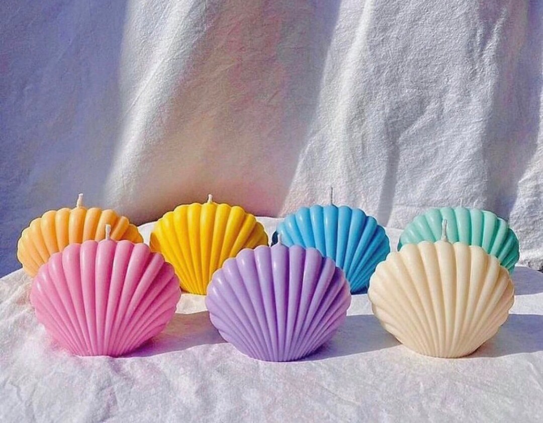 Custom Sea Shell Handmade Candle,small Shell Shaped Candle Wedding Favors,sea Shell Handmade