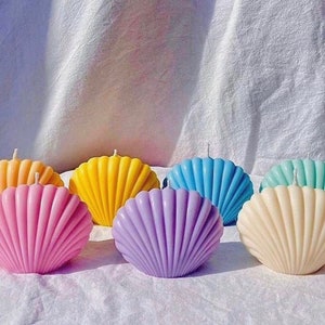 Benutzerdefinierte Muschel handgemachte Kerze, kleine Muschel geformte Kerze Hochzeit Gefälligkeiten, Muschel handgemachte Kerze, Hochzeit Gefälligkeiten, Baby-Dusche-Geschenk Gefälligkeiten,