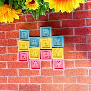 Jabón con letras, jabones del alfabeto, letras con nombre personalizado, jabón con nombre de bebé personalizado, jabón para Baby Shower, regalos para Baby Shower