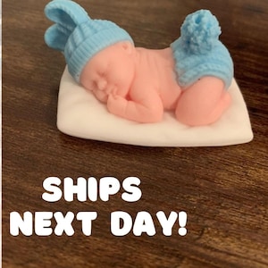 12 Jabón Azul Baby Shower - Baby Shower Gift Favors - Baby Shower Decoration Party - Baby Shower Personalizado