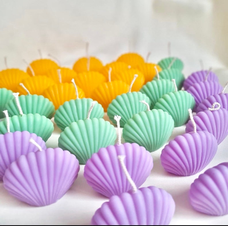 Custom Sea Shell Handmade Candle,small Shell Shaped Candle Wedding ...