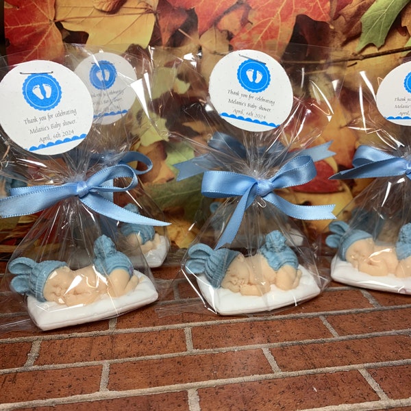 Baby Boy Shower Soap - Baby Boy Shower Gift Favors - Baby Boy Shower Decoration Party - Decorations Party Favor Soap -Baby Boy Shower favors