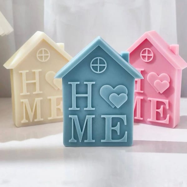Small house-shaped wax Candles