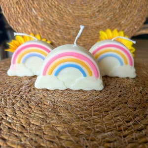Rainbow Baby Shower Candle Favor Baby Shower Favors-Baby Shower Decoration Baby Shower Favor Candle Rainbow Candle-Baby Shower Favors